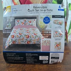 Peach Quilt Set
